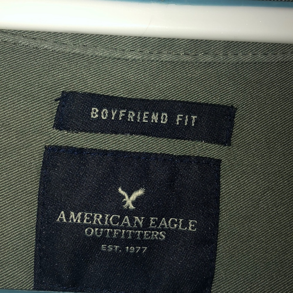 American Eagle Patch Button Shirt Size Medium - image 3